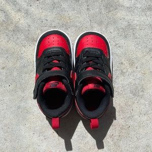 Toddler Red and Black Nike Shoes